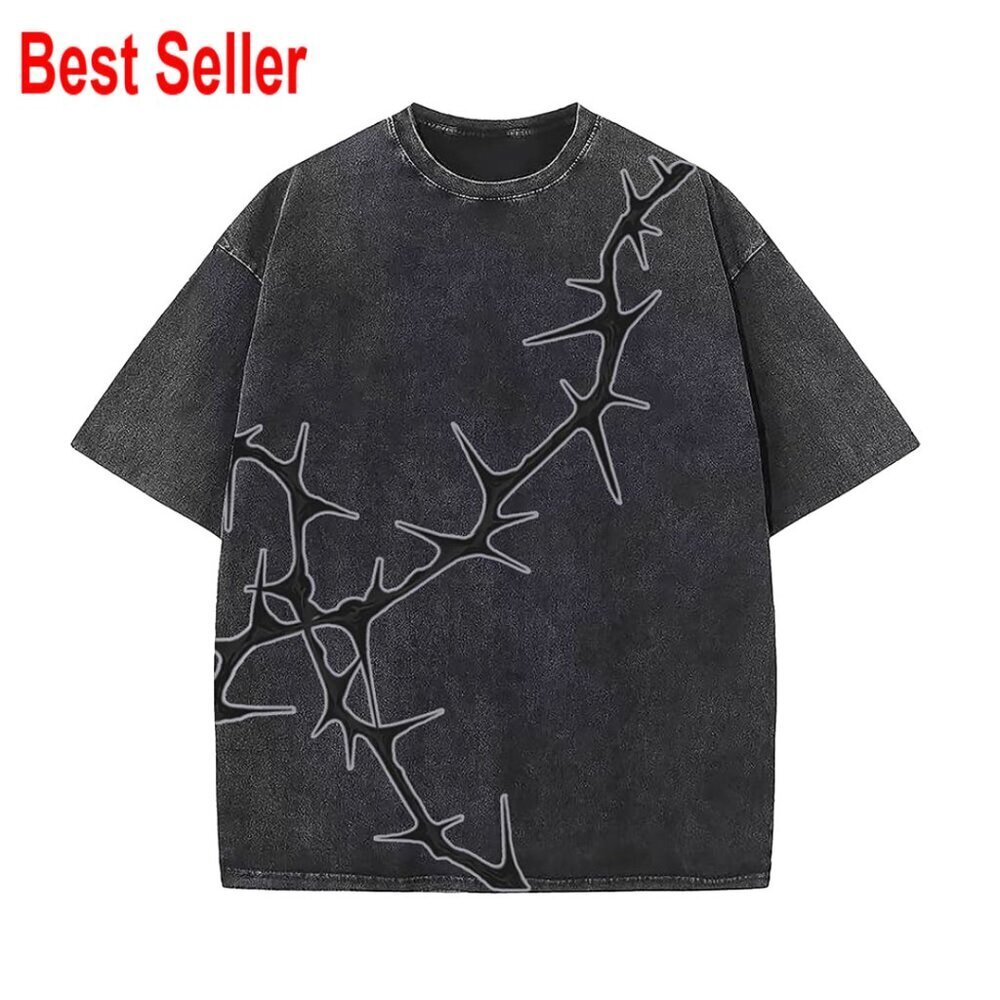 Y2K Graphic Oversized T-Shirt Vintage Streetwear Acid Washed Unisex Tee